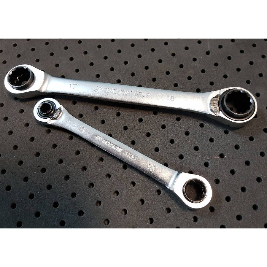 KING TONY Profi-Werkzeuge - Doppel-Ratschen-Ringschlüssel-Set - 2 tlg. 14902MR