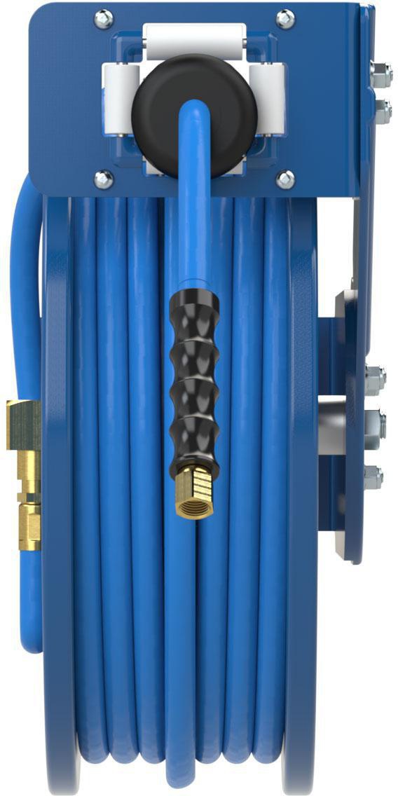RIEGLER Schlauchaufroller BluBird für Druckluft 20 m Stahl pulverbeschichtet 3/8 AG