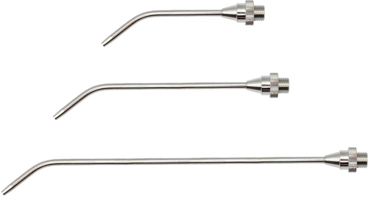 RIEGLER Verlängerungsdüse MS vernickelt 150 mm gebogen M12 x 1,25 außen
