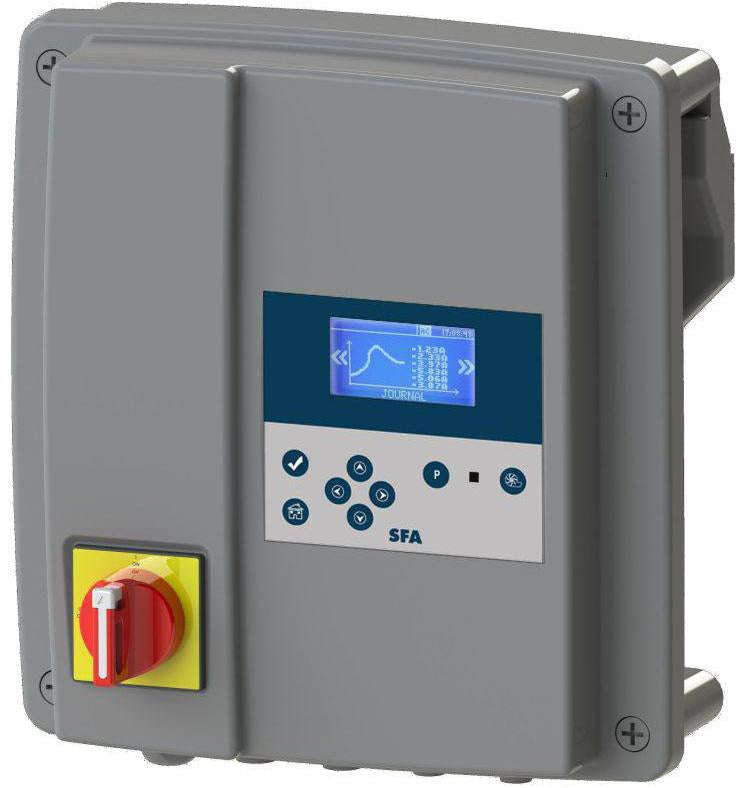 SFA Sanicubic 2VX Smart Doppel-Hebeanlage mit 2 Freistrompumpen & Alarmmodul, IP68
