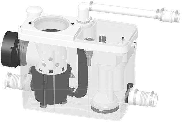 SFA SANIPACK PRO UP Fäkalienhebeanlage für Hänge-WC, Waschbecken, Dusche & Bidet – leise & kompakt