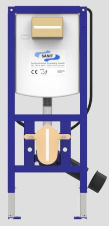 SANIT WC-Element INEO PLUS behindertengerecht 1120 mm – Barrierefreie Vorwandinstallation mit Dusch-WC-Anschluss