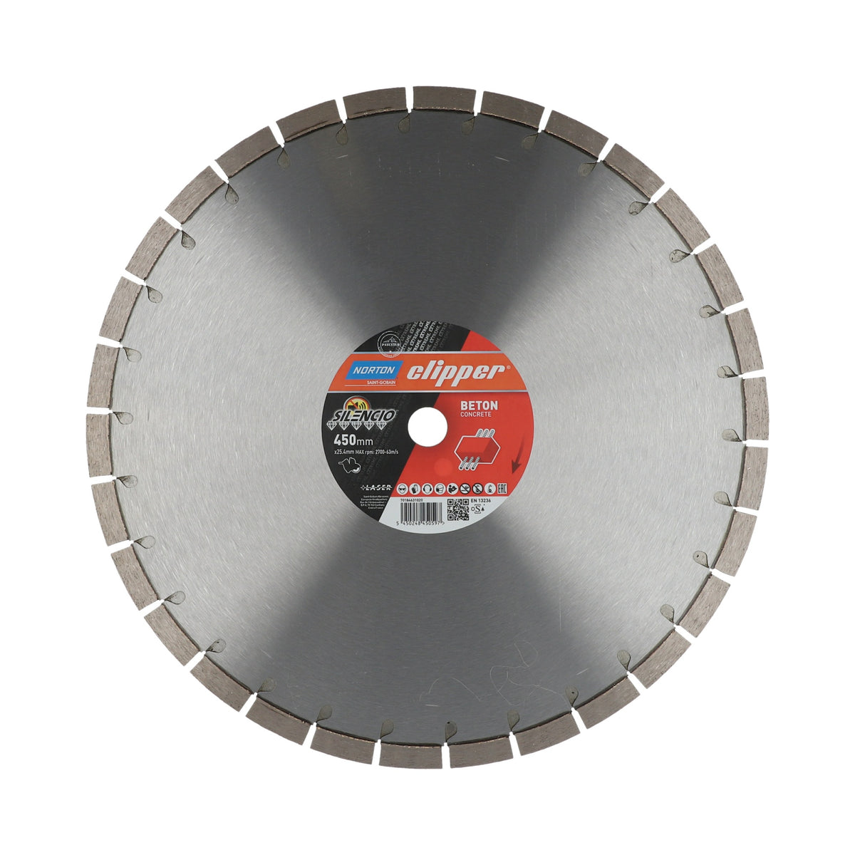 NORTON CLIPPER Diamanttrennscheibe Extreme Silencio 300 mm – 15 dB(A) leiser für Trennschleifer