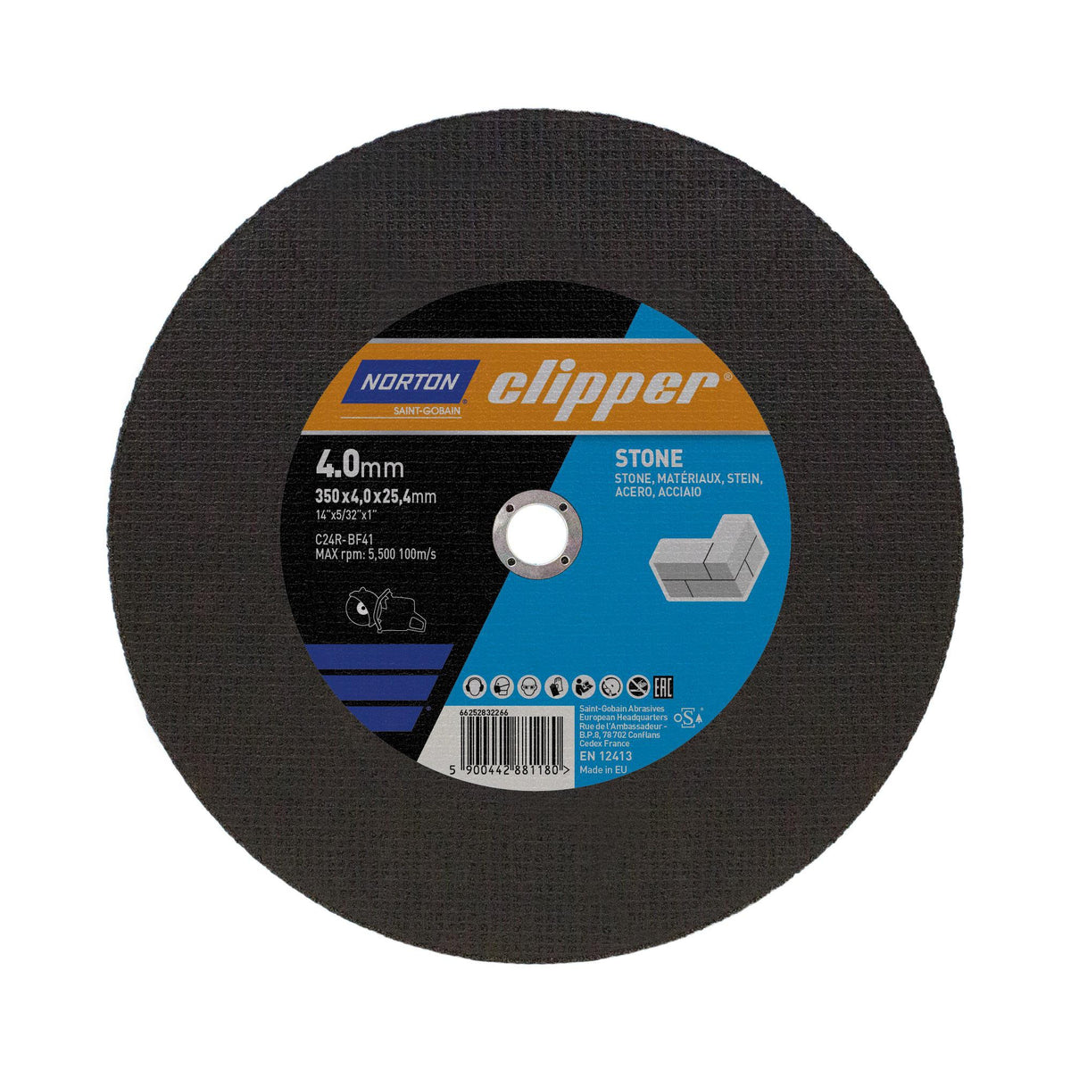 NORTON CLIPPER Trennscheibe D350x4,0 mm Typ 41 STE für Stein