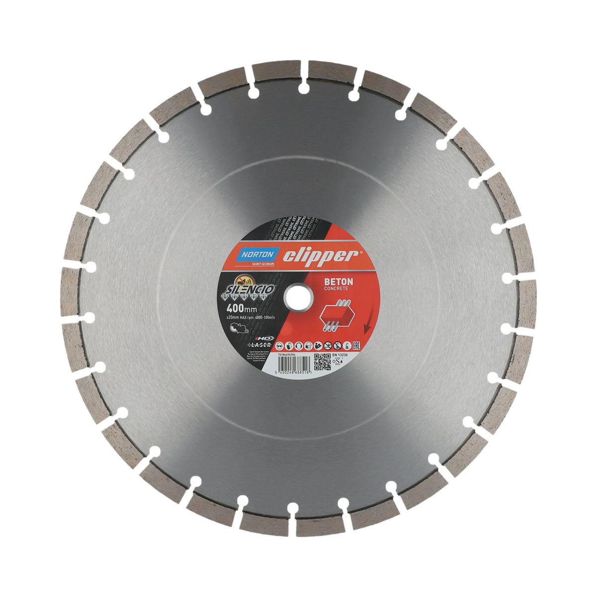 NORTON CLIPPER Diamanttrennscheibe Extreme Silencio 300 mm – 15 dB(A) leiser für Trennschleifer