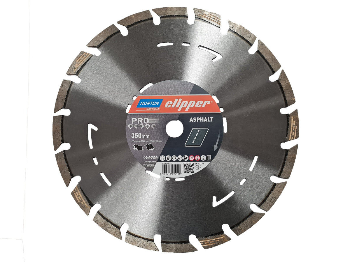 NORTON CLIPPER Diamanttrennscheibe Pro Asphalt II 300 mm, 12 mm Segmente, für Trennschleifer
