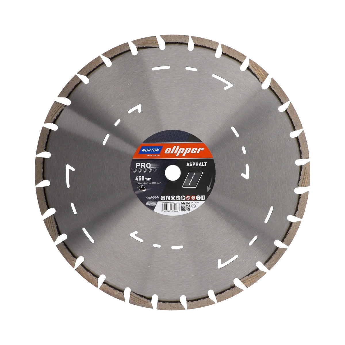 NORTON CLIPPER Diamanttrennscheibe Pro Asphalt II 300 mm, 12 mm Segmente, für Trennschleifer