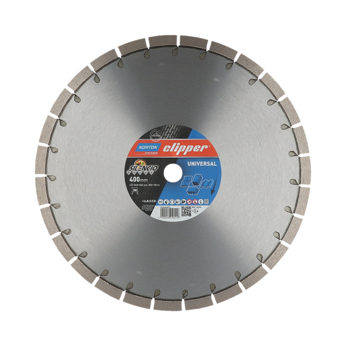 NORTON CLIPPER Diamanttrennscheibe Extreme Silencio 300 mm – 15 dB(A) leiser für Trennschleifer