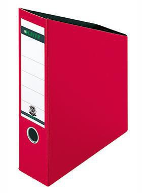 Leitz Stehsammler 24230025 DIN A4 76mm Hartpappe RC rot – Stabiler Aktenhalter für Schreibtisch & Regal