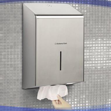 KIMBERLY-CLARK PROFESSIONAL Handtuchspender abschließbar Edelstahl für gefaltete Handtücher