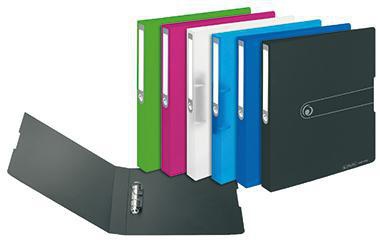 Herlitz Ringbuch easy orga to go DIN A4, 2-Ring-D-Mechanik, 38 mm Rücken, blau transparent