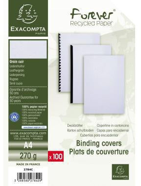 Exacompta EVERCOVER Einbanddeckel A4 blau 270 g/m² 100 Stück Lederoptik