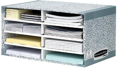 Bankers Box Sortierstation System 08750EU – 8 Fächer, DIN A4, grau/weiß