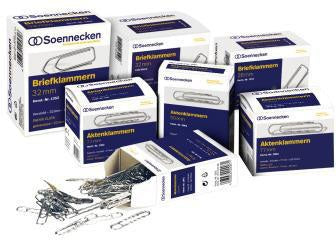 Soennecken Briefklammer 1351 26 mm verzinkt – 1.000 Stück im Pack