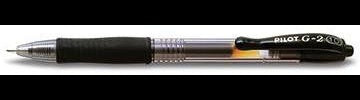 PILOT G2-10 Gelschreiber 0,5 mm Schwarz – Dokumentenecht, Nachfüllbar, Gummiert