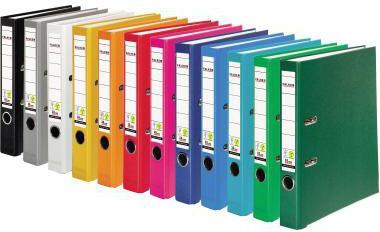 FALKEN Ordner S50 Color Vegan DIN A4 50 mm PP grau – Hebelmechanik, FSC, vegan