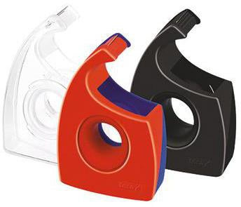 tesa Handabroller Easy Cut 57444-00001 19mmx33m rot/blau – nachfüllbarer Klebefilm-Abroller