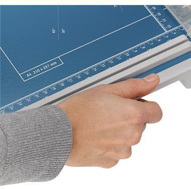 DAHLE Hebelschneider 502 – DIN A4, 8 Blatt, Metall, blau
