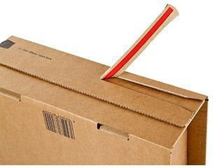 COLOMPAC Versandkarton POST-BOX CP067.07 – 46x16x31 cm, braun, Selbstklebeverschluss, FSC