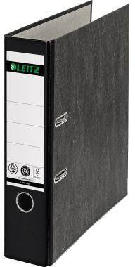 LEITZ Ordner 1080 DIN A4 80 mm gelb mit 180° Präzisionshebelmechanik und Wolkenmarmor