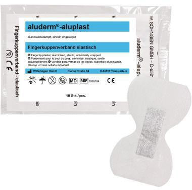 ALUDERM aluplast Fingerkuppenverband – 10 Stück, elastisch, für empfindliche Haut