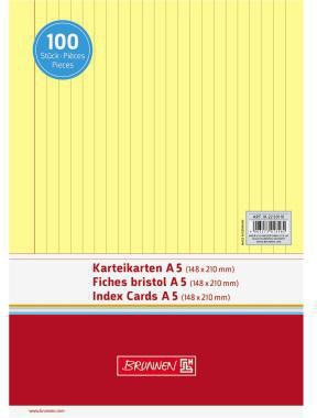 BRUNNEN Karteikarte DIN A5 quer liniert weiß 100 St./Pack. 180 g/m²