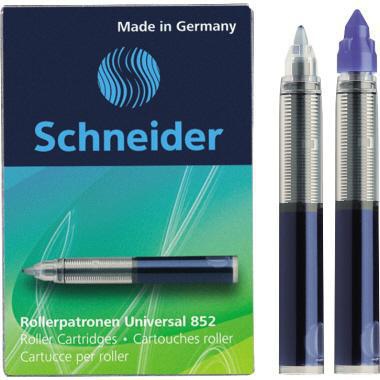 Schneider Rollerpatrone 185203 königsblau 5 Stück – Nachfüllpatrone für Tintenroller