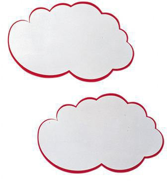 FRANKEN Moderationskarte Wolke 42x25 cm weiß/rot 20 Stück aus 100% Recyclingpapier