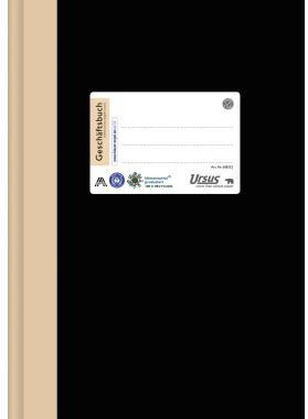 Ursus Staufen Geschäftsbuch Green DIN A4 liniert, 144 Blatt, 80 g/m², Halbleinen schwarz
