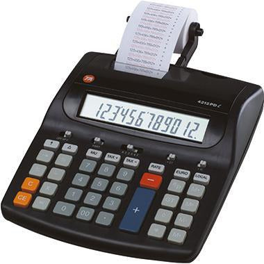 Triumph-Adler Tischrechner TA 4212 PD L mit 12-stelligem LCD-Display und Farbrollendruckwerk