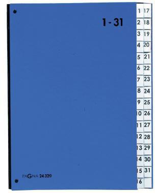PAGNA Pultordner 24329-01 DIN A4 1-31, 32 Fächer, Polypropylen, rot