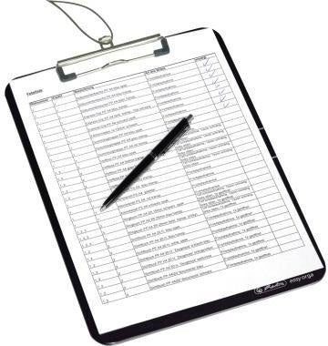 Herlitz Klemmbrett easy orga to go DIN A4, Polystyrol opak schwarz, Metallklemme