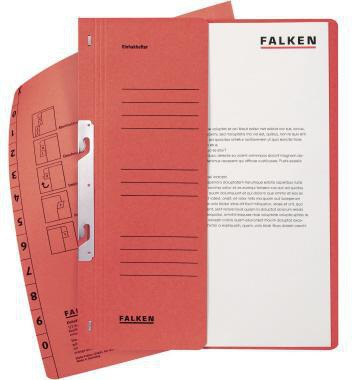 Falken Einhakhefter DIN A4 Manilakarton gelb 250 g/m² halber Deckel kaufmännische Heftung