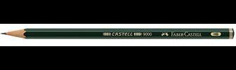 Faber-Castell Bleistift CASTELL 9000 6H dunkelgrün – Made in Germany, FSC-zertifiziert
