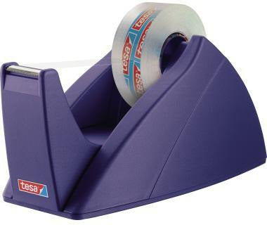 tesa Tischabroller Easy Cut 57421 rot/blau – Wellenmesser, rutschfest, nachfüllbar