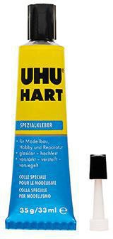 UHU HART Modellbaukleber 35g Tube – Glasklarer Spezialkleber für Kleinteile & Modellbau
