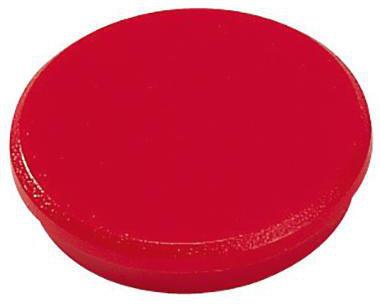 DAHLE Haftmagnet 95532-21401 32 mm rot, 10 Stück – runde Magnete mit Griffrand, 0,8 kg Tragkraft