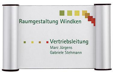 FRANKEN Türschild Clip BS0602 180x115mm – Auswechselbares Türschild in Silber