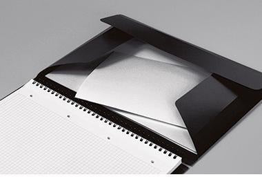 OXFORD International Meetingbook Collegeblock DIN A5+ kariert 80 Blatt mit Gummizugmappe