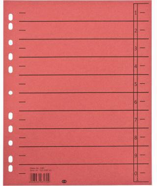 Soennecken Trennblatt oeco A4 230g Recyclingkarton blau 100 Stück mit 10 Taben