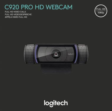 Logitech HD Pro C920 Webcam – Full HD 1080p, USB 2.0, Stereomikrofon, Autofokus