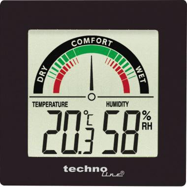 Technoline WS 9415 Digitales Thermometer mit Hygrometer – Innentemperatur & Luftfeuchte, Wand- oder Tischgerät