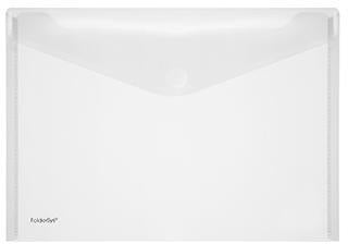 FolderSys Sammelhülle DIN A4 quer transparent 10 St./Pack. – Dokumentenecht, Klettverschluss, Polypropylen