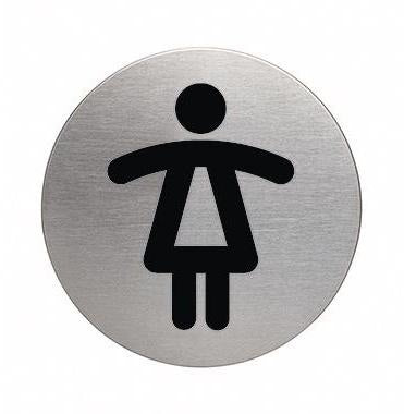 DURABLE Piktogramm PICTO 490423 WC Damen 83mm Aluminium Türschild