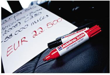 edding Permanentmarker 500 gelb – Nachfüllbarer Marker mit Keilspitze 2-7 mm für Papier, Metall, Glas & Kunststoff