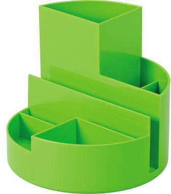 MAUL Stifteköcher 4117637 rund 6 Fächer Kunststoff blau – Schreibtisch-Organizer