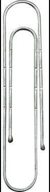 NORICA Büroklammer 2262 77 mm gewellt silber 100 St./Pack. – papierschonend mit Kugelenden