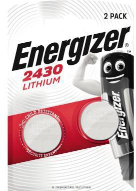 Energizer Lithium CR2430 3V Knopfzelle – 2 Stück für Taschenrechner, Fernbedienungen & medizinische Geräte