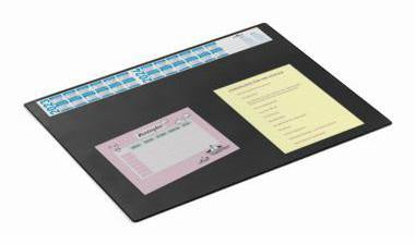 DURABLE Schreibunterlage 65 x 52 cm mit Jahreskalender, grau, rutschfest, PVC, 2 mm