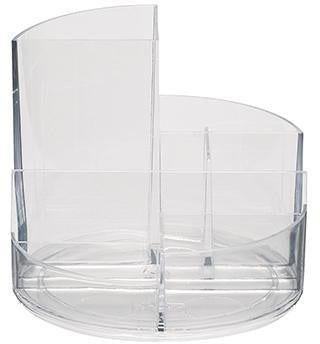 MAUL Stifteköcher 4117637 rund 6 Fächer Kunststoff blau – Schreibtisch-Organizer